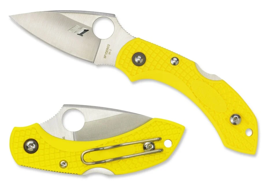 Spyderco Dragonfly 2 Salt Leichtes einfaches Taschenmesser 5,7 cm, gelb, FRN