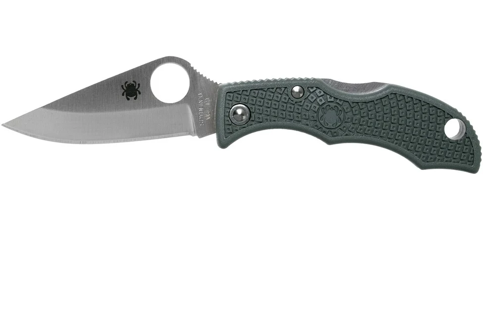 Spyderco Ladybug 3 Lightweight Foliage Green kleines Taschenmesser 4,9 cm, grün-grau, FRN