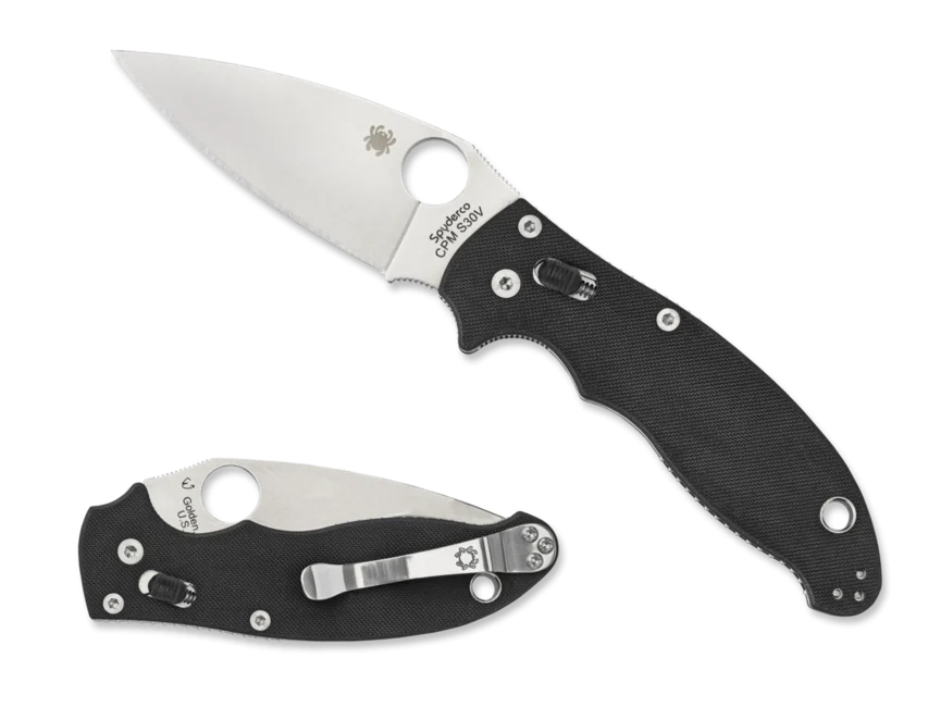 Spyderco Manix 2 Plain Taschenmesser 8,6 cm, schwarz, G10