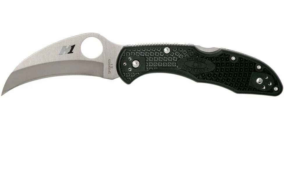 Spyderco Tasman Salt 2 Angelmesser 7,4 cm, schwarz, FRN