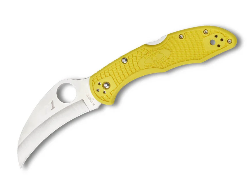 Spyderco Tasman Salt 2 Fischereimesser 7,4 cm, gelb, FRN