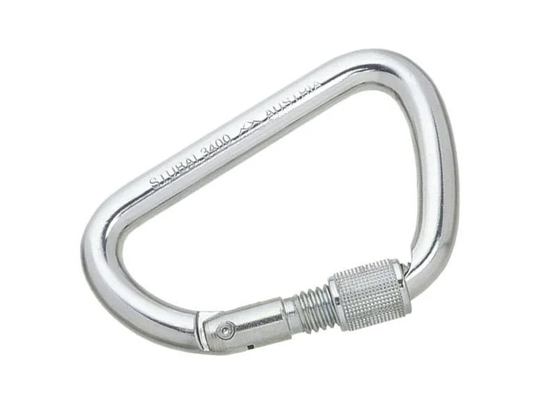 Stubai Stahlkarabiner D Form Schraube