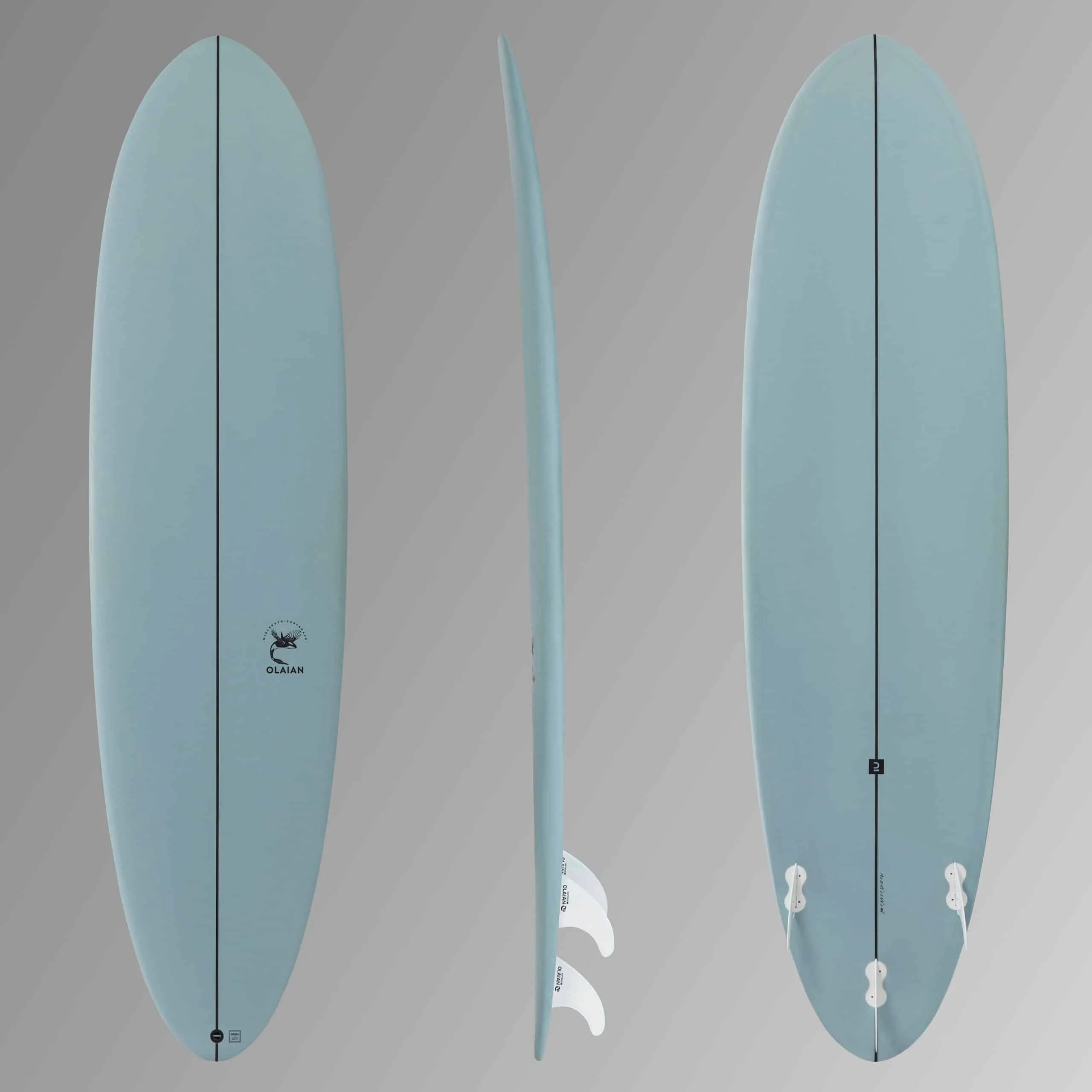 Surfboard 500 Hybrid 7′ inklusive 3 Finnen.