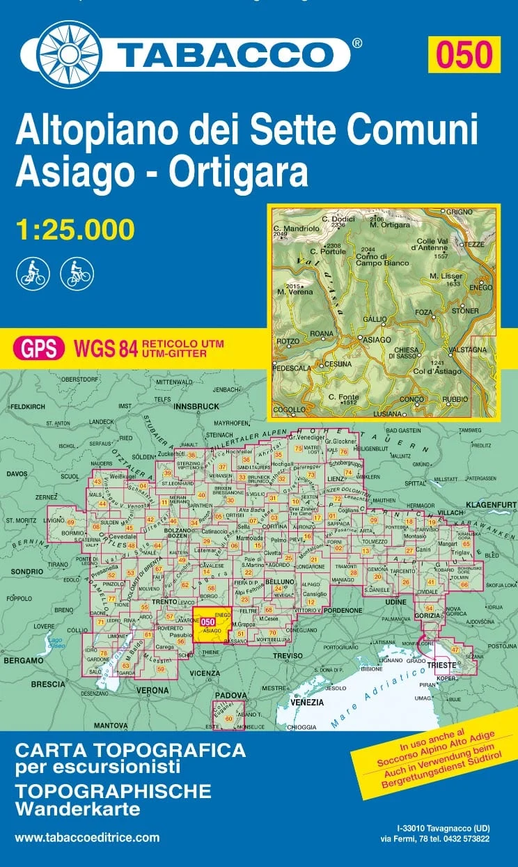 Tabacco WK 50 Altopiano 25T