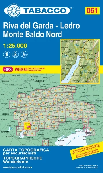 Tabacco WK 61 Alto Garda/Ledro 25T.