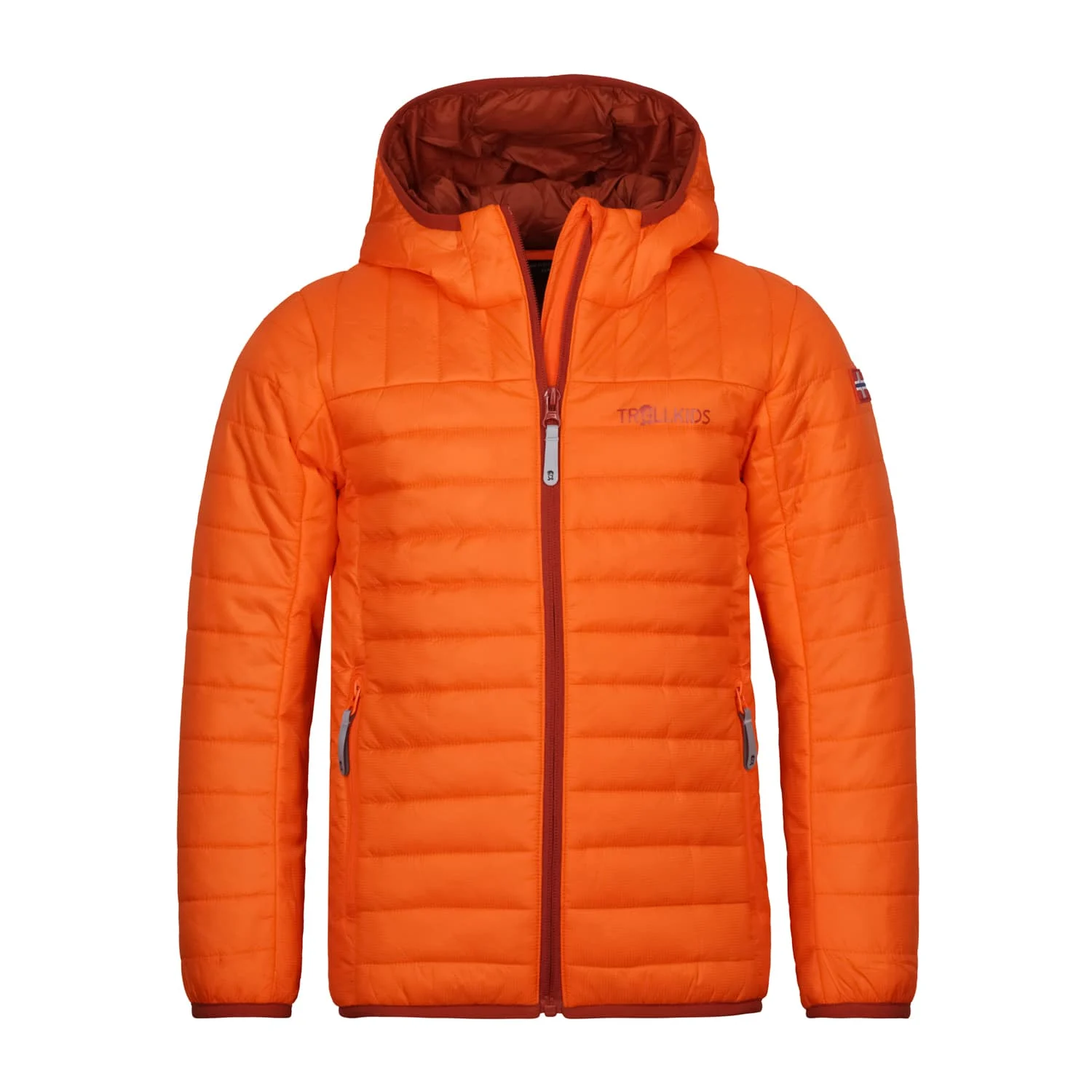 Trollkids Kids Eikefjord JKT Orange/Red Brown