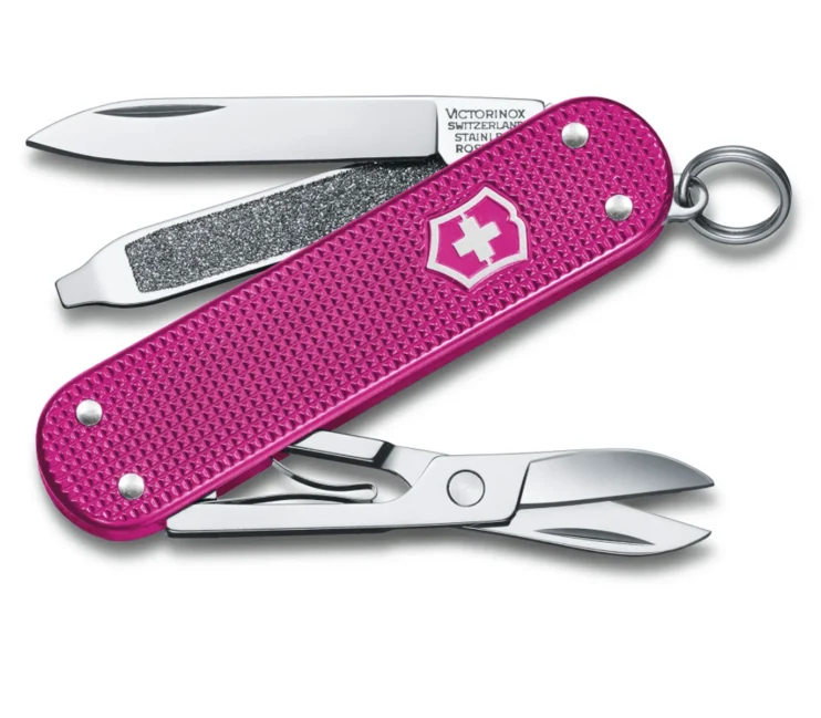 Victorinox Classic Colors Alox Flamingo Party Multifunktionsmesser 58 mm, rosa, 5 Funktionen