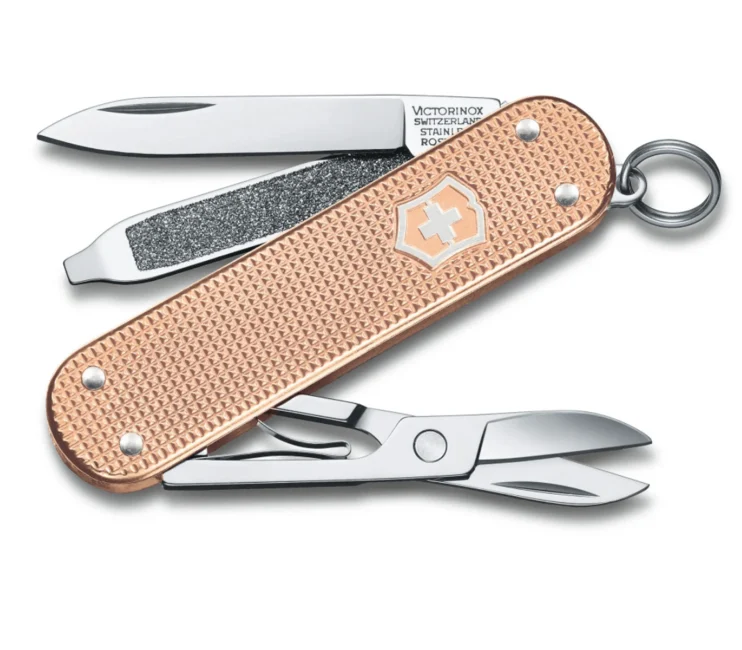 Victorinox Classic Colors Alox Fresh Peach Multifunktionsmesser 58 mm, orange, 5 Funktionen