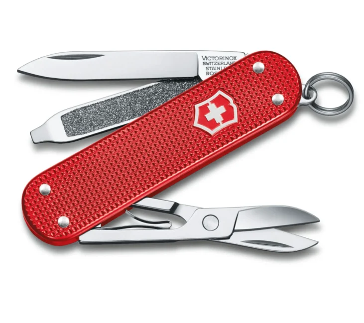 Victorinox Classic Colors Alox Sweet Berry Multifunktionsmesser 58 mm, rot, 5 Funktionen