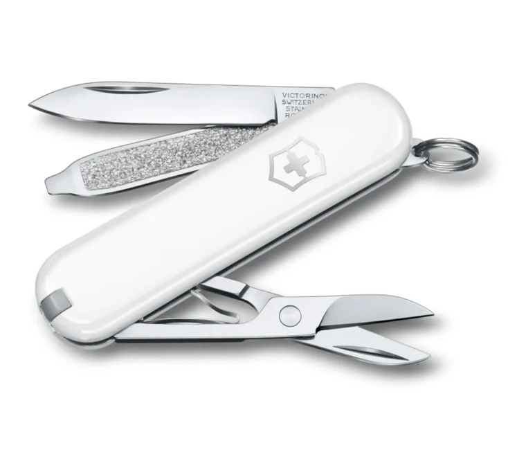 Victorinox Classic SD Colors Falling Snow Multifunktionsmesser, weiß, 7 Funktionen