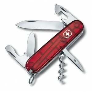 Victorinox Spartan Multifunktionsmesser 91 mm, transparent rot, 12 Funktionen, Blister