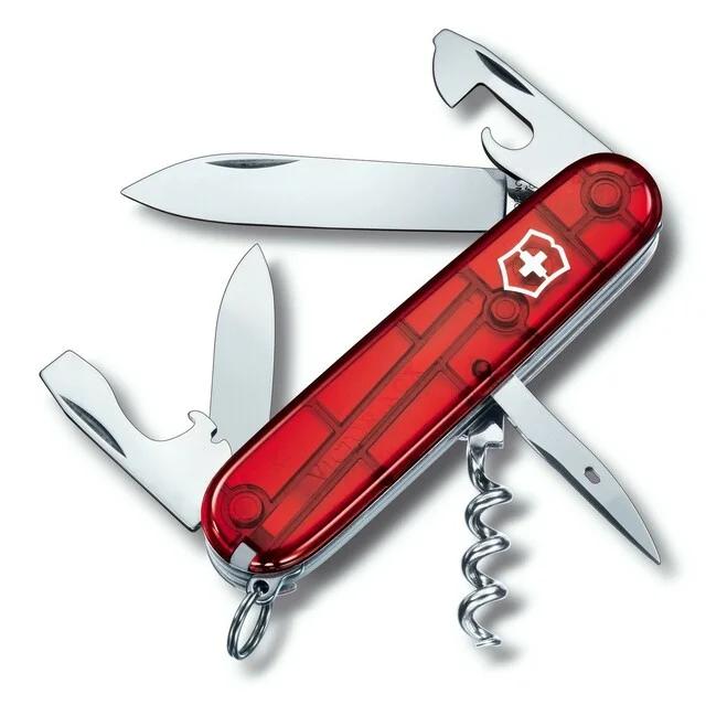 Victorinox Spartan Translucent Red Multifunktionsmesser 91 mm, transparent-rot, 12 Funktionen