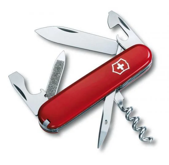 Victorinox Sportsman Red Multifunktionsmesser 84 mm, rot, 12 Funktionen