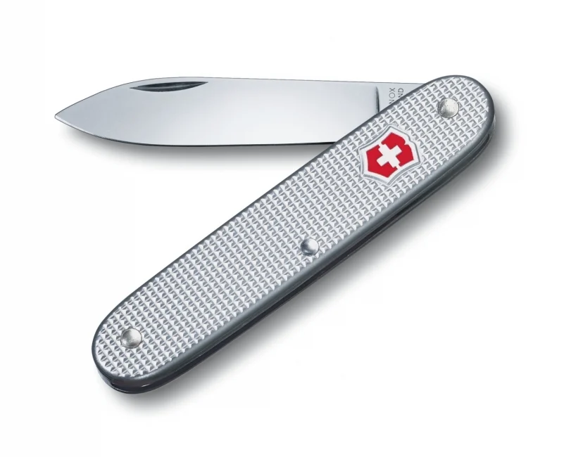 Victorinox Swiss Army 1 Alox Taschenmesser 93 mm, silber, gezahnter Griff