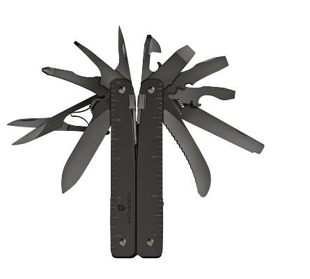 Victorinox Swiss Tool MXBS Multifunktionswerkzeug, schwarz, 26 Funktionen