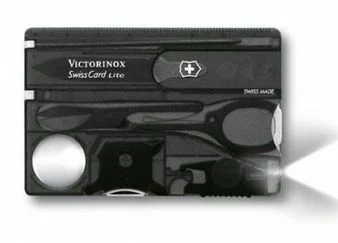 Victorinox SwissCard Lite Onyx Taschenmesser, transparent schwarz, 13 Funktionen